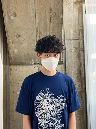 ショート カラー パーマ メンズ メンズパーマ /SUNAOのヘアスタイル