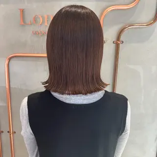 ショート カラー ボブ/巻ける縮毛矯正 /韓国レイヤーはなのヘアスタイル
