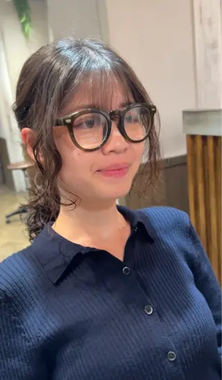 ミディアム アレンジ/新宿 透明感カラー/ヤノのヘアスタイル