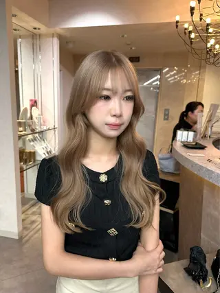 ロング カラー 韓国/レイヤー/ 透明感🩶ひかる🩶のヘアスタイル