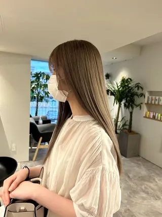 ロング カラー 狭間 千晴のヘアスタイル