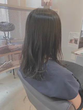 ロング 顔周りデザイン/ ママ美容師/濱ほのかのヘアスタイル