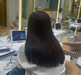 セミロング ♥️透明感×抜け感 ベージュ/佑珠♥️のヘアスタイル