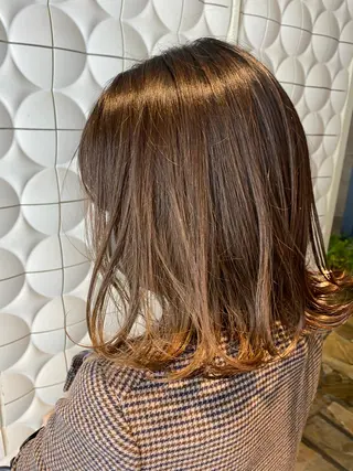 セミロング カラー パーマ ヘアアレンジ メンズ 🍀髪質改善 ケアカラーrootsのヘアスタイル