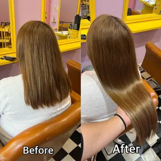 ロング シール+ちび編み込み エクステ梅田🐨のヘアスタイル