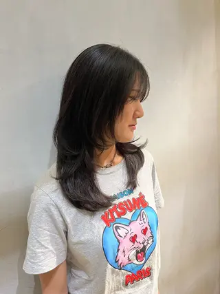 ロング レイヤーカットモデル irohaのヘアスタイル