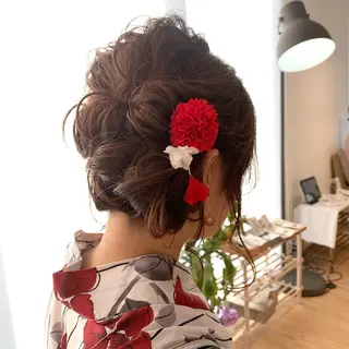 ヘアアレンジ ボブ/暖色/デザイン KOYUKI⛄️のヘアスタイル