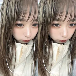 ミディアム カラー 山崎/ボブ縮毛矯正 レイヤー髪質改善のヘアスタイル