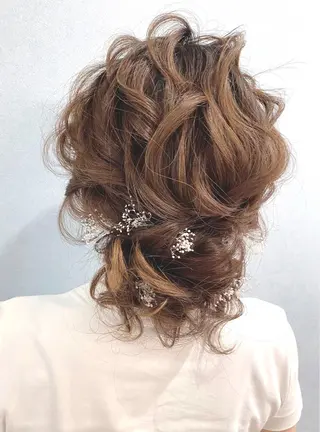 セミロング ヘアアレンジ セットサロン      ラフテル所属・大阪/ヘアアレンジ /似合わせset💐のヘアスタイル