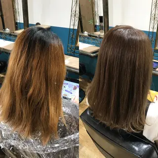 セミロング 福島 和弥のヘアスタイル
