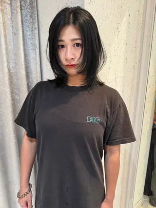 ミディアム カラー mai / linoah˚✧のヘアスタイル