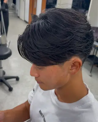 ヘアアレンジ メンズ Ryo横浜韓国ヘア/ ハイトーン/縮毛矯正のヘアスタイル