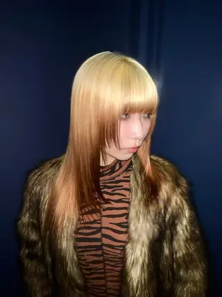 セミロング カラー ハイトーン/メンズ/ デザイン/梅田/ミユのヘアスタイル