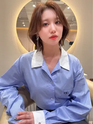 ショート カラー レイヤー❣️縮毛矯正 川村利幸のヘアスタイル