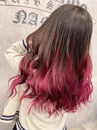 ロング カラー オフホワイトアンドなんば所属・福西 洋斗のヘアスタイル