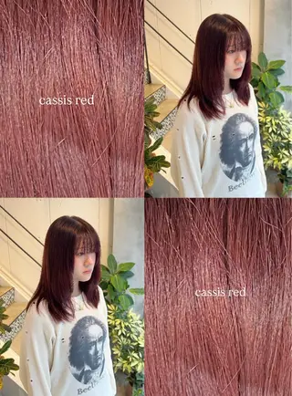 セミロング 栄/大須/髪質改善/ ブリーチ/yuzuのヘアスタイル