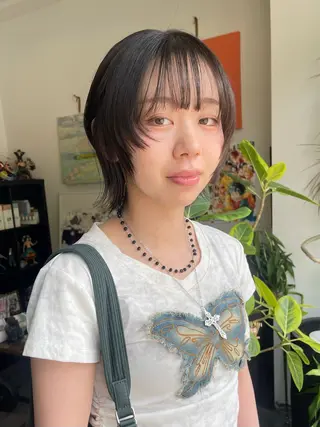 ミディアム アトム/ウルフ パーマ/レイヤーのヘアスタイル