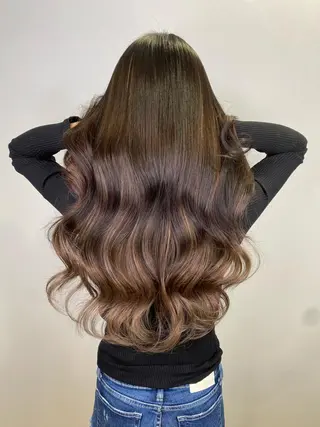 セミロング 💎馴染むエクステ ×カラーTOMO💎のヘアスタイル