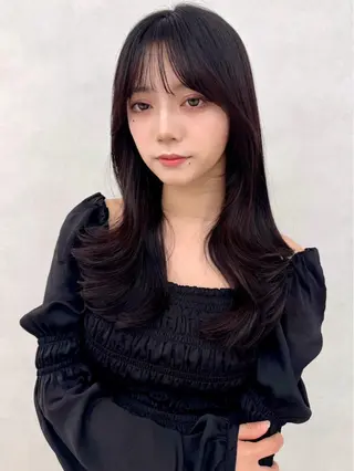 ロング 🇰🇷韓国レイヤー ケアカラー／田川佑紀のヘアスタイル