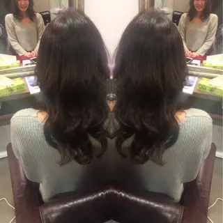 セミロング カラー レイヤーカット匠 イソザキノリユキのヘアスタイル