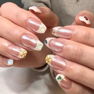 ネイル RIEKO🍒 ワンホン♡推しネイルのネイルデザイン