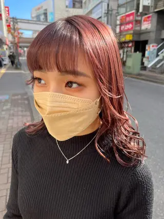 ミディアム カラー 💖デザインカラー/ タダ ハナカ💖のヘアスタイル