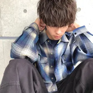 ショート ヘアアレンジ メンズ 艶カラー の達人のヘアスタイル