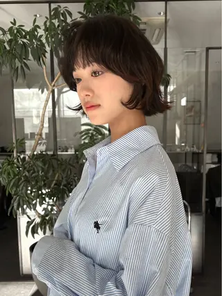 ミディアム 本田 聖のヘアスタイル