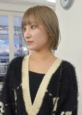 ミディアム カラー レイヤーボブ/ 艶カラー/サナ🌼のヘアスタイル