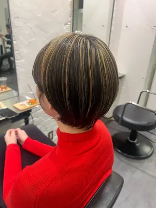 ショート カラー SALOWIN梅田茶屋町店所属・ウルフレイヤーカット /チヒロのヘアスタイル