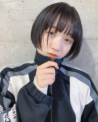 ショート カラー ボブパーマコテ巻き風 パーマNo1深江秀平のヘアスタイル