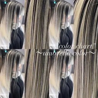 セミロング カラー 💜ハイトーン💛 マジカルかいちゃんのヘアスタイル