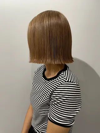 ミディアム カラー ハイトーン/ボブ /Riimooaのヘアスタイル