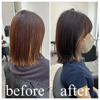 ミディアム カラー Nake所属・山本 駿介のヘアスタイル