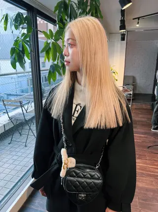 セミロング カラー 🧡色落ちまで2度綺 麗なカラー🧡ヨシキのヘアスタイル