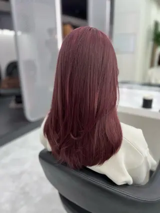 セミロング カラー ヘアアレンジ ダブルカラー特化💖 韓国ヘア💖りくのヘアスタイル