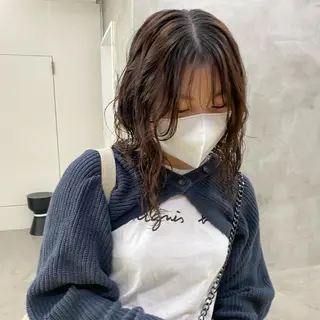 ミディアム パーマ yiye 青山所属・無料カットモデル募集 🌱ひょうがのヘアスタイル