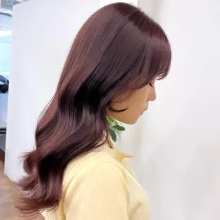 セミロング カラー ヘアアレンジ HIROKO / 透明感暖色カラー🎀のヘアスタイル