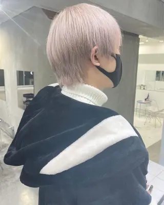 ショート カラー ヘアアレンジ メンズ ササキカズマ〻透明感 〻色落ち〻赤み消しのヘアスタイル