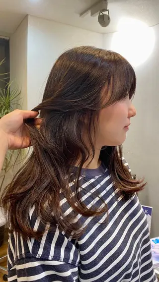 カラー 🍑透明感艶カラー 🍑/momoのヘアスタイル