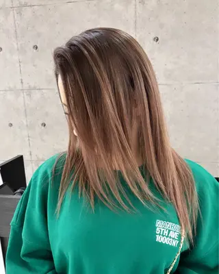 セミロング カラー SUZU/岡山/矯正 ブリーチ/レイヤーのヘアスタイル