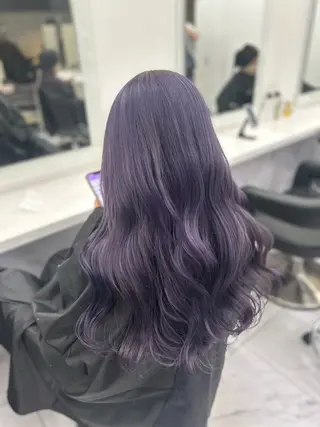 ロング カラー パーマ ヘアアレンジ メンズ キッズ ブリーチなしカラー/ ブラウン/レイヤーのヘアスタイル