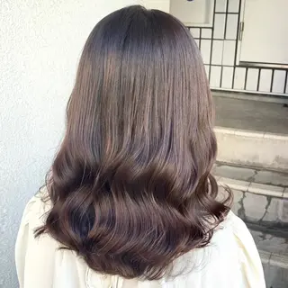 セミロング カラー ✨️美髪矯正×似合わ せ艶カラー✨藤田透のヘアスタイル