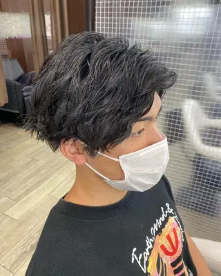 ショート パーマ メンズ 市川 博紀 店長のヘアスタイル