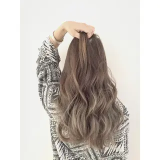 ロング カラー 小顔カット✨ 透明感カラー/村上のヘアスタイル