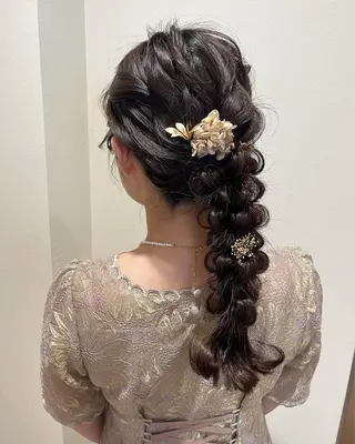 ロング ヘアアレンジ サソウ ユリエ🥥のヘアスタイル