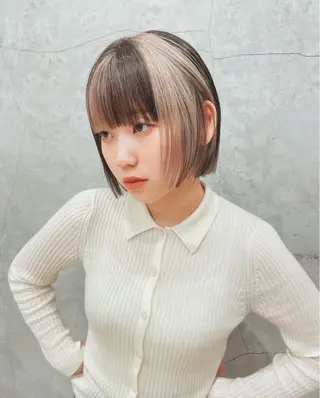 ショート カラー 新潟/万代/レイヤー 韓国風/明間未来のヘアスタイル