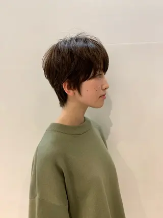 ショート カラー パーマ 表参道/髪質改善・ 透明感 colorのヘアスタイル