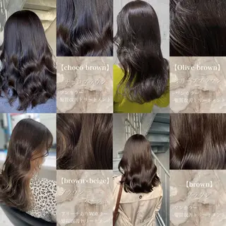 セミロング カラー ヘアアレンジ Ella所属・nana【艶髪】/ レイヤー/縮毛矯正のヘアスタイル