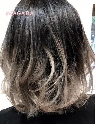 ミディアム カラー パーマ、髪質改善 川崎祐介のヘアスタイル